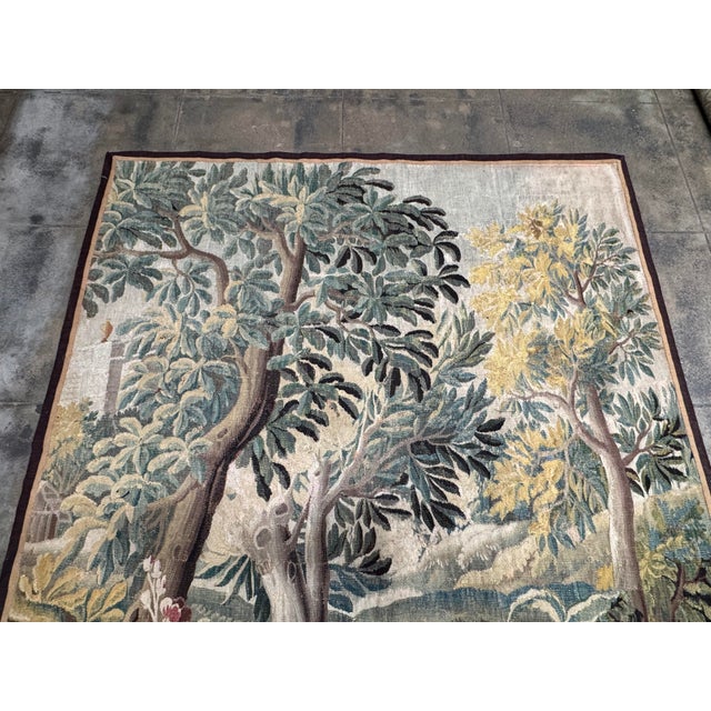 Antique 17th Century Flemish Tapestry 7'8" X 6'3" For Sale - Image 4 of 7