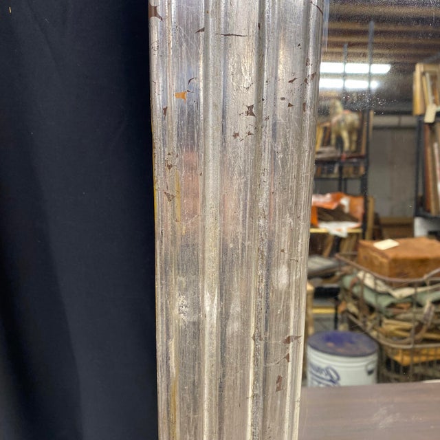 French Art Nouveau Silver Gilt Wall Mirror For Sale - Image 4 of 5