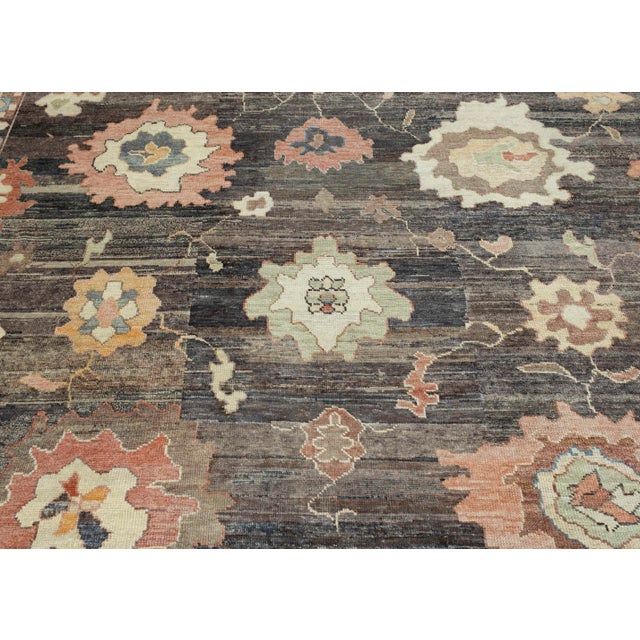 Turkish Oushak Old Wool Rug 12'3" x 18' #18072 For Sale In Houston - Image 6 of 8