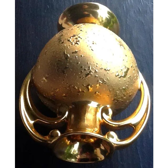 22k Weeping Gold Glazed Ceramic Amphora Vase For Sale - Image 6 of 7