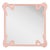 Fleur Home Carnival St. Roch Square Mirror in Salmon Berry, 48x48 For Sale