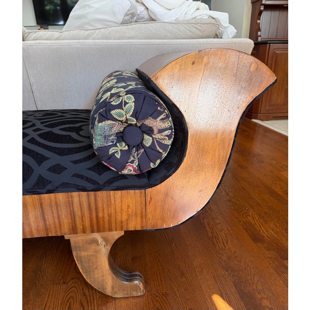 Wood 1990s Art Deco Biedermeier Empire Backless Sofa/Daybed For Sale - Image 7 of 12