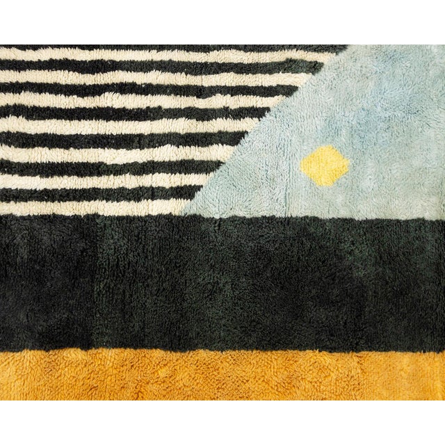 Premium Hand-Knotted Moroccan Wool Rug | 9'8" X 6'8" | One of a Kind For Sale - Image 9 of 9