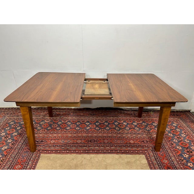 Brown 1960s Shaker Style Farmhouse Table For Sale - Image 8 of 11
