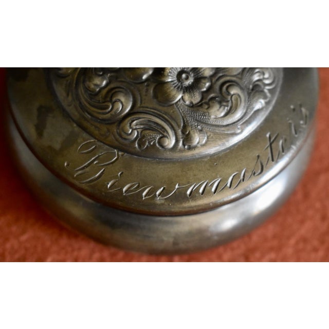 Victor Silver Co Box Antique Silver Plate Collar Button Engraved Brewmasters For Sale - Image 14 of 16