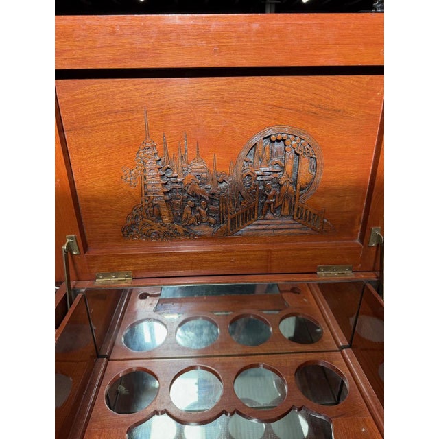 Oriental Hardwood Cocktail Cabinet, 1960s For Sale - Image 9 of 15