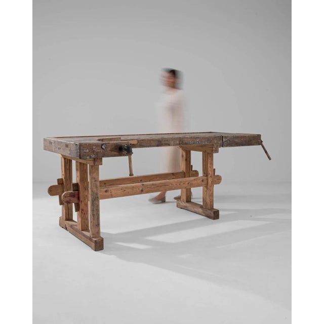 Mid 20th Century Antique Central European Carpenter’s Bench For Sale - Image 5 of 9