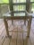 Rustic Vintage White Washed Rattan Side Table For Sale - Image 3 of 5