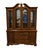 Traditional Late 20th Century Broyhill Furniture Walnut Traditional Style 60" Buffet W. Lighted Display China Cabinet For Sale - Image 3 of 16