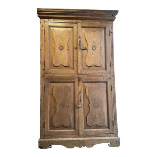 Circa 1940s French Carved Cabinet For Sale