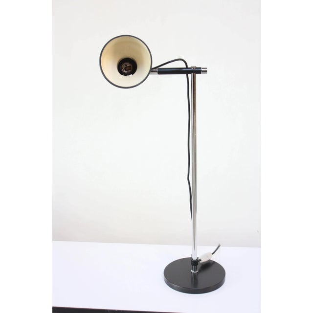 Danish Chrome and Metal Adjustable Table Lamp For Sale - Image 4 of 11