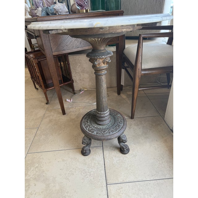 Late 19th Century Cast Iron French Cafe Table For Sale - Image 13 of 13