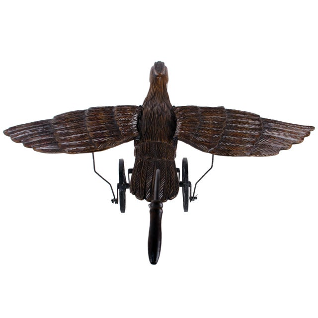 Antique Mechanical Eagle Push Toy For Sale - Image 9 of 10