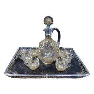 Vintage Continental Silver Cordial Set For Sale