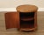 Bamboo and Rattan Circular Glass Top Drum Style Side Table For Sale - Image 4 of 12