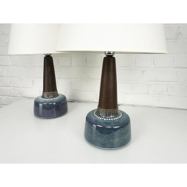 Large 1080-3 Stoneware Table Lamps by Einar Johansen for Søholm, Denmark, 1960s, Set of 2 For Sale - Image 6 of 17