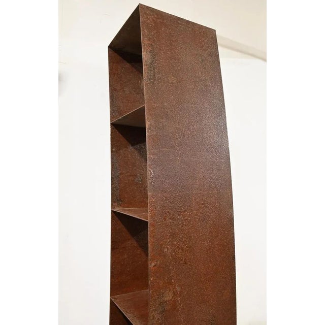 Brown Steel Bookcase by Wolfgang Laubersheimer for Pentagon, 1984 For Sale - Image 8 of 18