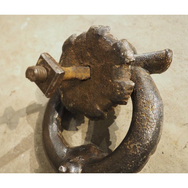 19th Century English Cast Iron Door Knocker, the Wreath of Victory For Sale - Image 9 of 14