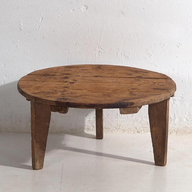 Vintage Round Side Table, 1920 For Sale - Image 6 of 6