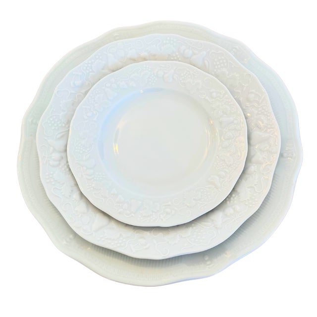 Set of 6 Limoges Porcelain Presentation Plates From the Victoria Collection by Deshoulieres, 1990s For Sale - Image 4 of 5
