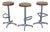 Set of 3 Mid-Century Modern Butcher Block & Chrome Swivel Bar Stools, 1970s For Sale