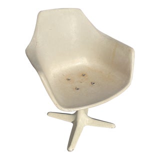 1960s Burke Inc Tulip White Chair For Sale