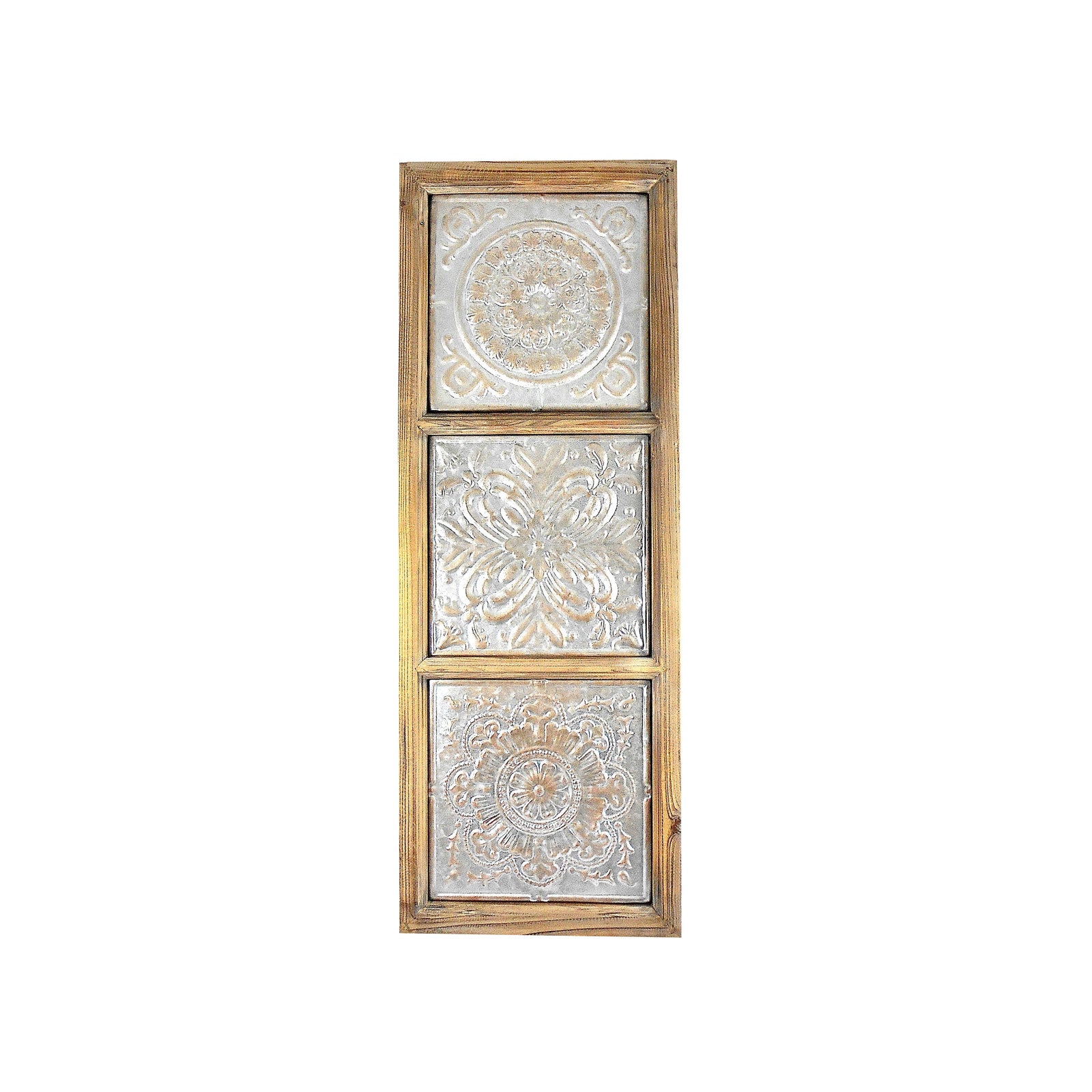 Vintage Punched Tin Ceiling Tile Wall Art Chairish