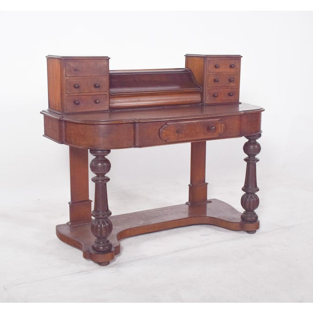 Antique English Desk with Carved Feet, 1890s For Sale - Image 9 of 14