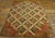 Textile 1870s Brown Diamond Folk Art Antique American Hooked Rug 5'0" X 7'3" Woven Wool Carpet For Sale - Image 7 of 9