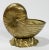 Heavy vintage nautilus style brass seashell planter atop faux rock stand. Use as a planter, pot, or as stand alone decor...