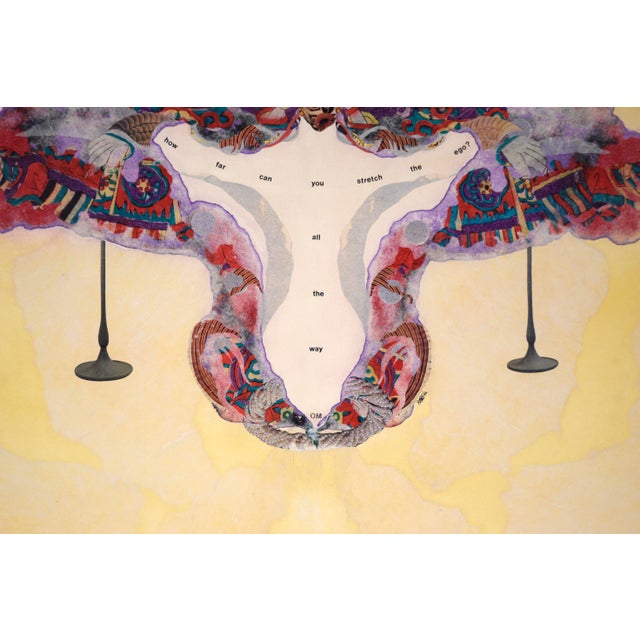 Abstract "How Far Can You Stretch the Ego?" Collage With Social Commentary by Mickey "Kano" Kane For Sale - Image 3 of 5