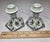 1990s Vintage MCM Delft Hand Painted Ceramic Candlestick Holders-Set of 2 For Sale - Image 5 of 6