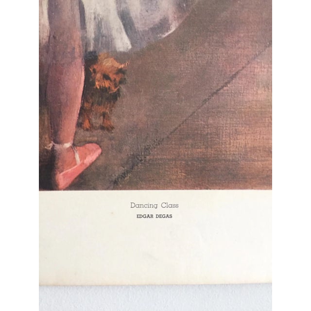 Edgar Degas Vintage 1960 Impressionist Large Fine Art Lithograph Print " La Classe De Danse " 1874 For Sale - Image 11 of 13