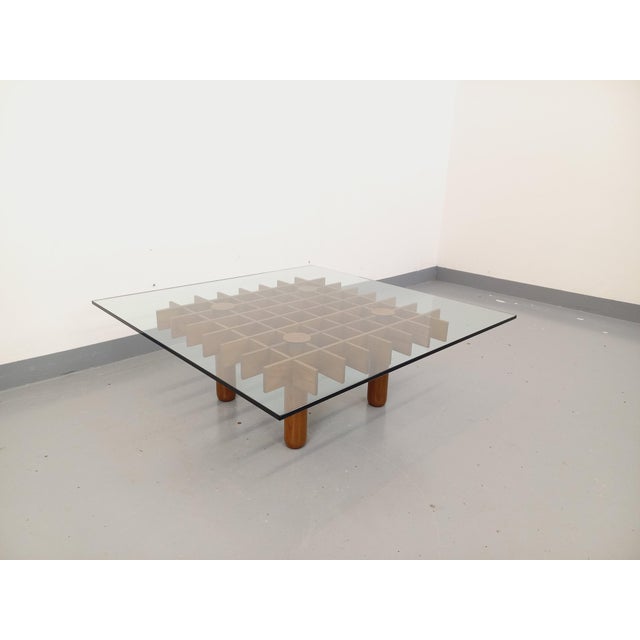 Vintage Square Italian Coffee Table by Gianfranco Frattini for Knoll, 1960s For Sale - Image 6 of 18
