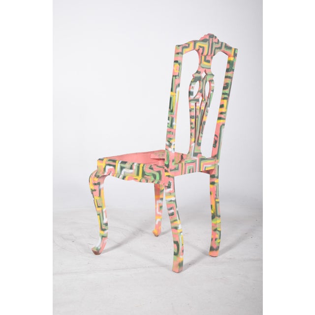 Mid-Century Modern Portuguese Painted Chair by Francisco Camilo, 1950s For Sale - Image 3 of 9