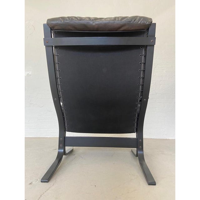 Set of Vintage Norwegian Leather Chair and Ottoman by Ingmar Relling For Sale - Image 11 of 17