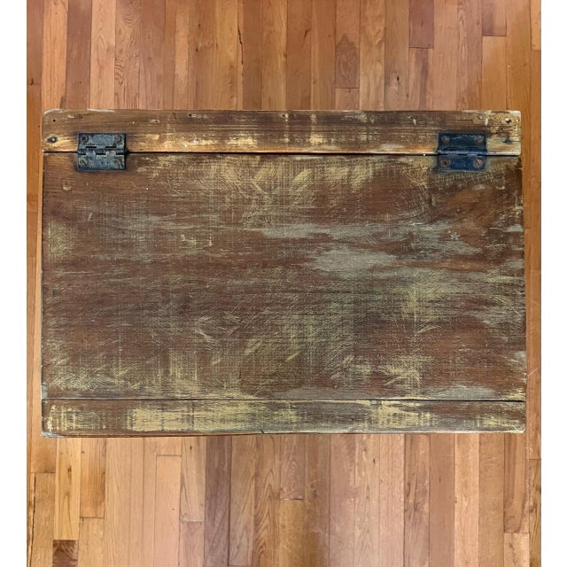 Brown 19th Century Lift-Top Walnut Grain Bin or Log Box For Sale - Image 8 of 12