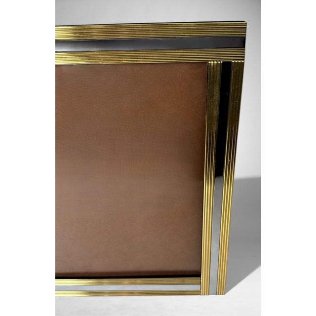 Romeo Rega Romeo Rega Style Italian Brass and Steel Picture Frame For Sale - Image 4 of 18