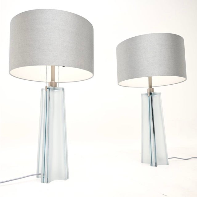 Italian Murano Glass Quatrefoil Table Lamps from Donghia, 2000, Set of 2 For Sale - Image 6 of 11
