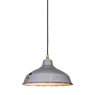 Industrial Enamelled Grey Model 5 Pendant Lamp from Benjamin, 1950s For Sale