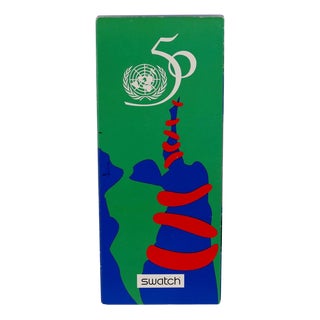 Unlimited 50th Anniversary of the UN SCZ 103 Watch from Swatch For Sale