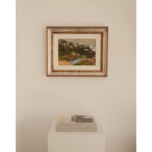 1970s Calierno Giosuè, Landscape, 1970s, Acrylic Painting, Framed For Sale - Image 5 of 5