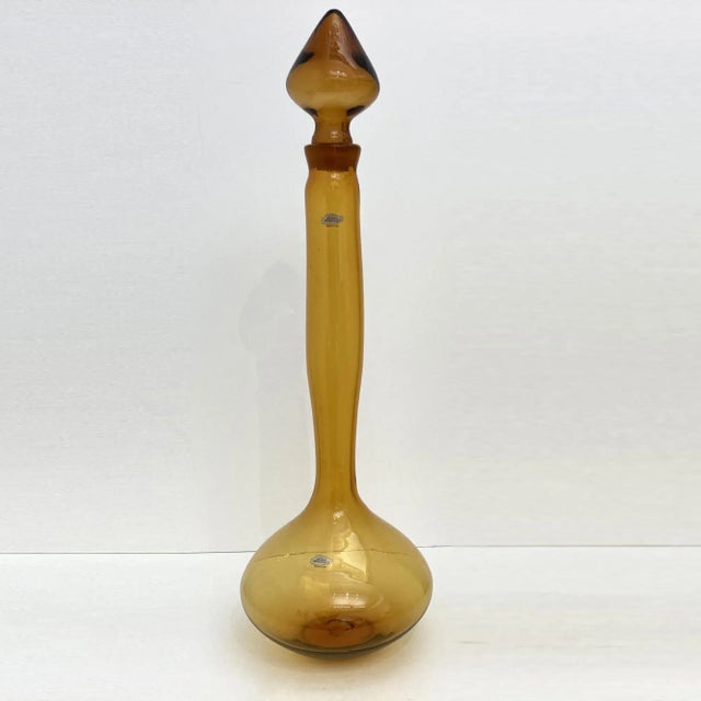 Vintage Blenko Honey Genie Decanter, Mid-Century For Sale - Image 10 of 10