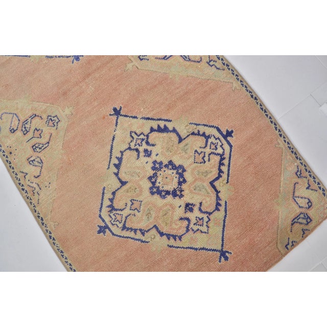 Textile 1960s Anatolian Custom Handmade Peach Orange Carpet For Sale - Image 7 of 11