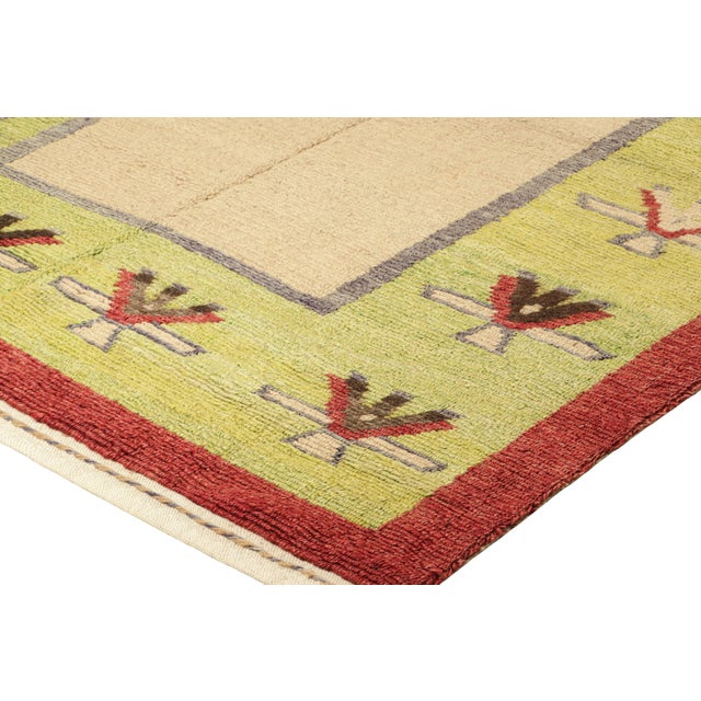 Vintage Tulu Rug in Chartreuse With Geometric Patterns, From Rug & Kilim For Sale In New York - Image 6 of 8
