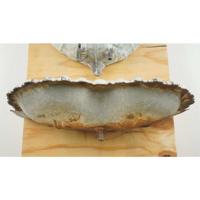 Metal Early 20th Century French Enameled Cast Iron Lavabo Water Fountain For Sale - Image 7 of 9