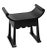 Noir NOIR Wey Scalloped Stool, Charcoal Black For Sale - Image 4 of 5