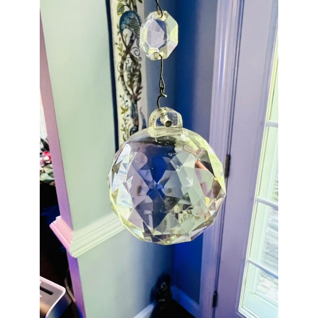 Gold Art Deco Wedding Cake Chandelier Crystal 5 Tier Flush Mount Prism, 1920s For Sale - Image 8 of 12