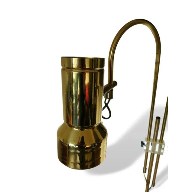 1970s Floor Lamp in Brass from Frandsen, Denmark, 1970s For Sale - Image 5 of 11