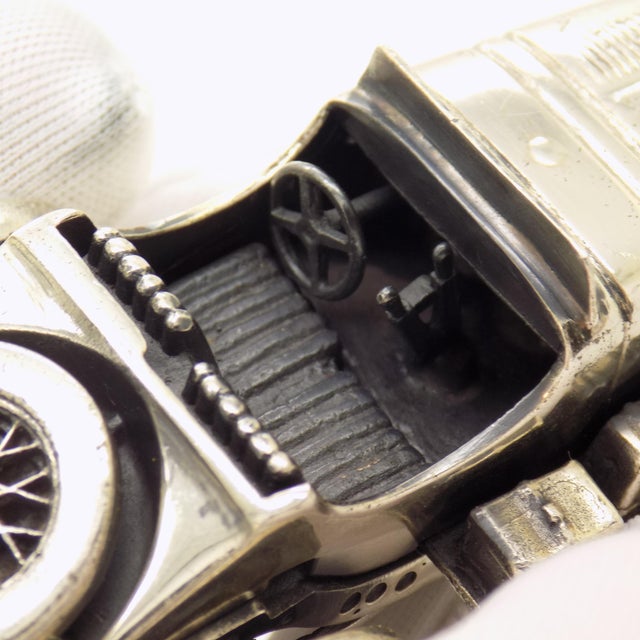 Vintage Italian Handmade Genuine Sterling Silver 925 Mercedes SSKL Classic Car Figurine, 1980s For Sale - Image 11 of 16